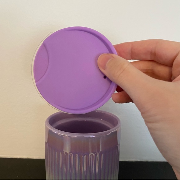 Starbucks 2022 Ceramic Grooved Cup Mint & Lavender Ombre Gradient 8 oz - Picture 7 of 10